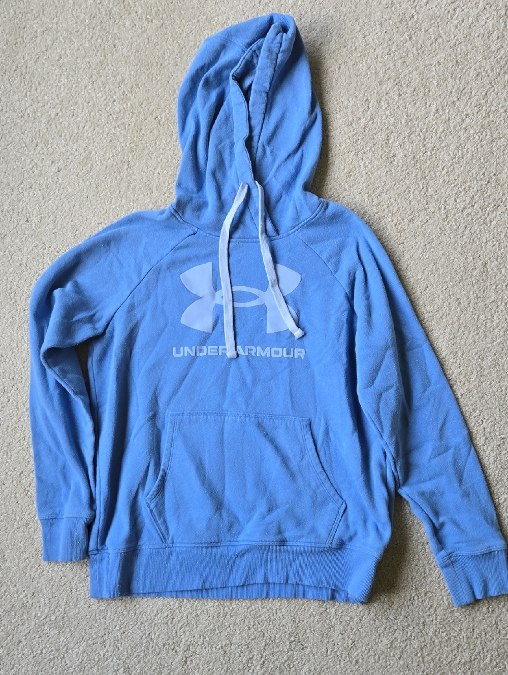 Under Armour Light Blue Pullover Hoodie with Logo
